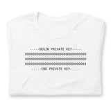 White PKEY 04 funny infosec t-shirt, view 4