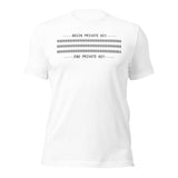 White PKEY 04 funny infosec t-shirt, view 7