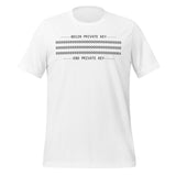 White PKEY 04 funny infosec t-shirt, view 5