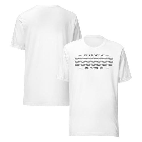 White PKEY 04 funny infosec t-shirt, view 2