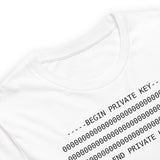 White PKEY 04 funny infosec t-shirt, view 3
